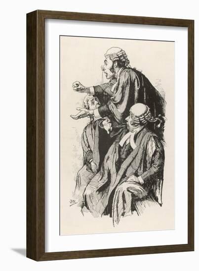 An Enthusiastic and Passionate Junior Barrister Gets Carried Away-null-Framed Art Print