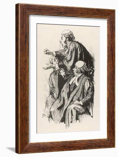 An Enthusiastic and Passionate Junior Barrister Gets Carried Away-null-Framed Art Print