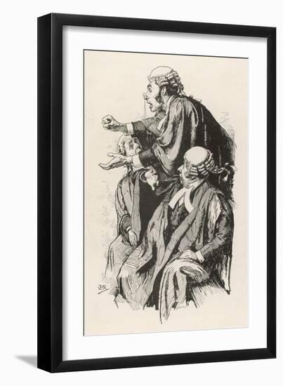 An Enthusiastic and Passionate Junior Barrister Gets Carried Away-null-Framed Art Print