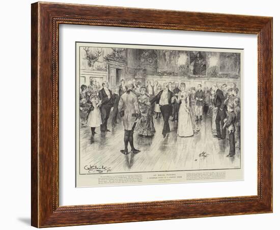 An Equal Footing, a Christmas Dance at a Country House-Frederick Barnard-Framed Giclee Print