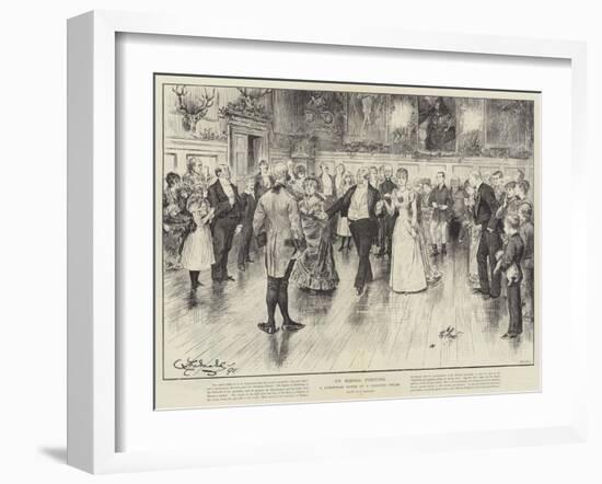 An Equal Footing, a Christmas Dance at a Country House-Frederick Barnard-Framed Giclee Print