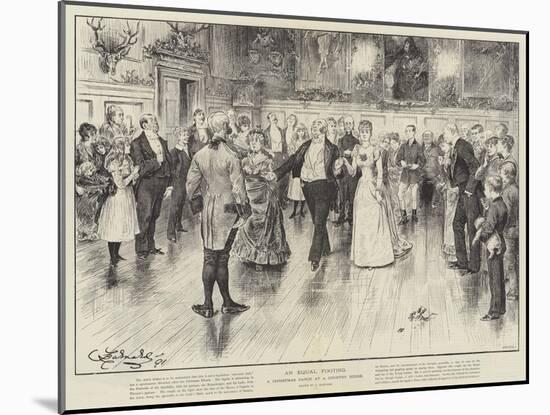 An Equal Footing, a Christmas Dance at a Country House-Frederick Barnard-Mounted Giclee Print