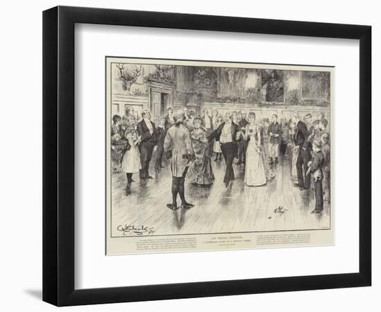 An Equal Footing, a Christmas Dance at a Country House-Frederick Barnard-Framed Giclee Print