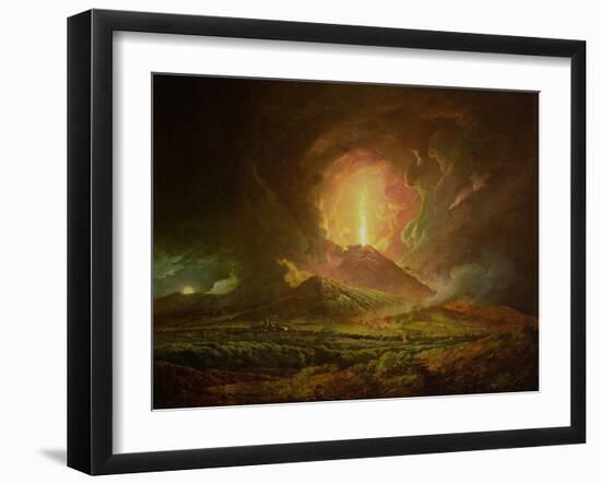An Eruption of Vesuvius, Seen from Portici, circa 1774-6-Joseph Wright of Derby-Framed Giclee Print