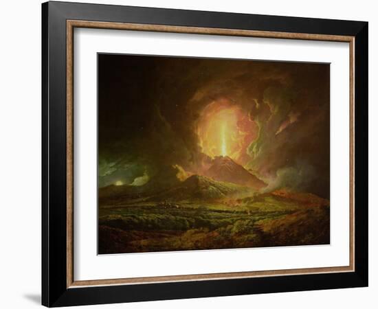 An Eruption of Vesuvius, Seen from Portici, circa 1774-6-Joseph Wright of Derby-Framed Giclee Print