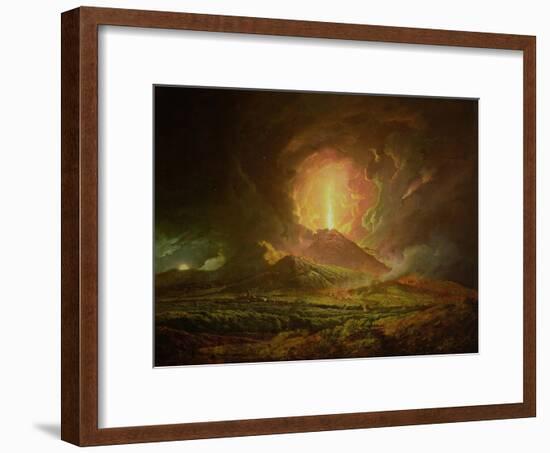 An Eruption of Vesuvius, Seen from Portici, circa 1774-6-Joseph Wright of Derby-Framed Giclee Print