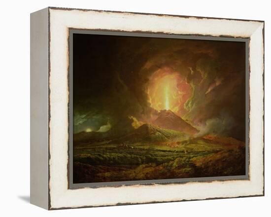 An Eruption of Vesuvius, Seen from Portici, circa 1774-6-Joseph Wright of Derby-Framed Premier Image Canvas