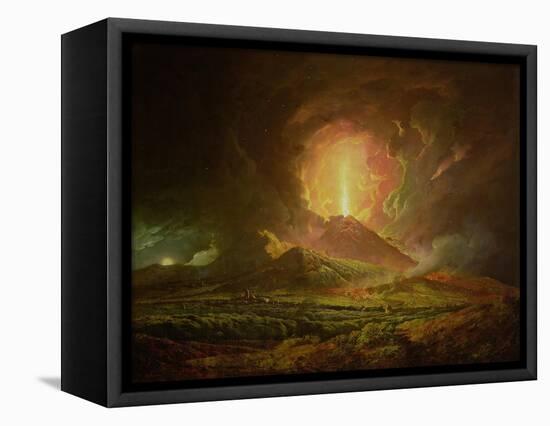 An Eruption of Vesuvius, Seen from Portici, circa 1774-6-Joseph Wright of Derby-Framed Premier Image Canvas