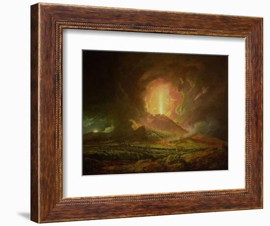 An Eruption of Vesuvius, Seen from Portici, circa 1774-6-Joseph Wright of Derby-Framed Giclee Print