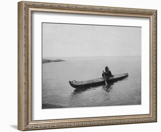 An Eskimo of Alaska in His Kayak-Hogg-Framed Photographic Print