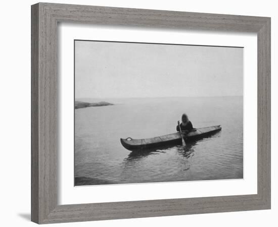 An Eskimo of Alaska in His Kayak-Hogg-Framed Photographic Print