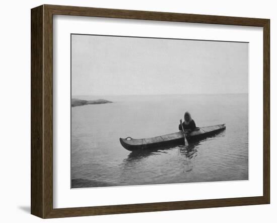 An Eskimo of Alaska in His Kayak-Hogg-Framed Photographic Print