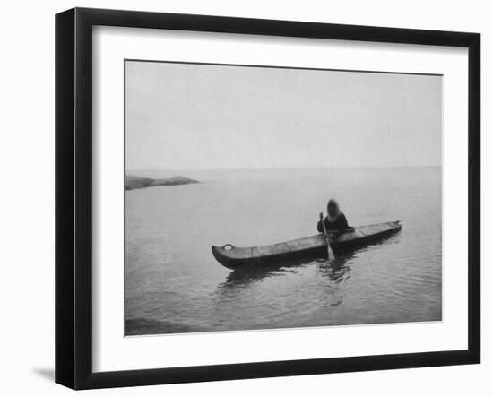 An Eskimo of Alaska in His Kayak-Hogg-Framed Photographic Print