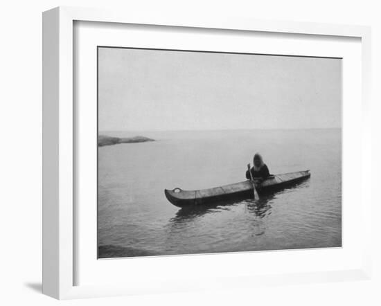 An Eskimo of Alaska in His Kayak-Hogg-Framed Photographic Print