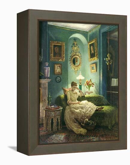 An Evening at Home, 1888-Edward John Poynter-Framed Premier Image Canvas