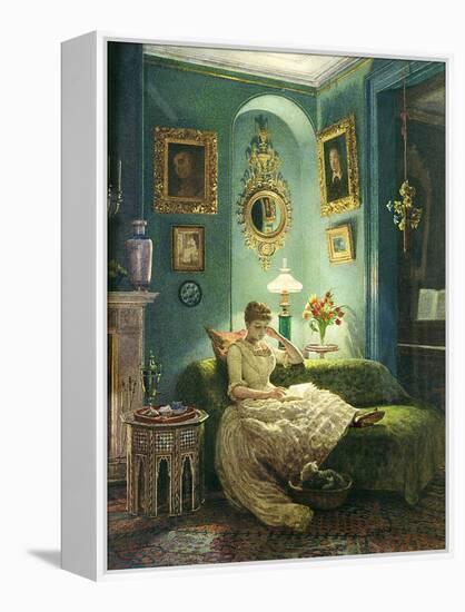 An Evening at Home, 1888-Edward John Poynter-Framed Premier Image Canvas