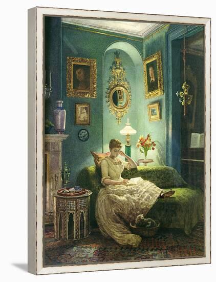 An Evening at Home, 1888-Edward John Poynter-Framed Premier Image Canvas