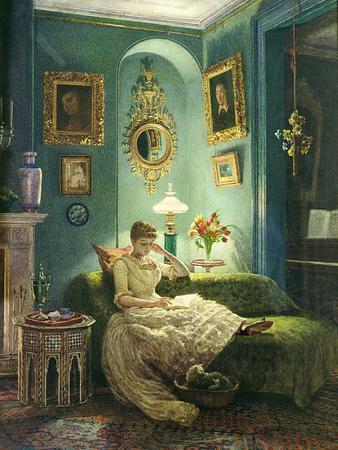 An Evening at Home, 1888' Giclee Print - Edward John Poynter