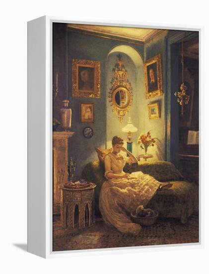 An Evening at Home-Edward John Poynter-Framed Premier Image Canvas