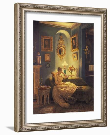 An Evening at Home-Edward John Poynter-Framed Giclee Print