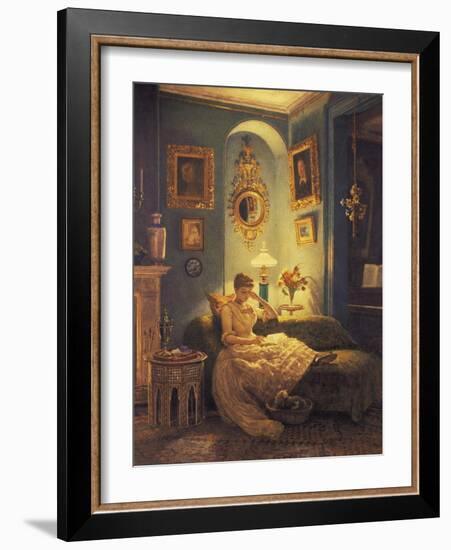 An Evening at Home-Edward John Poynter-Framed Giclee Print