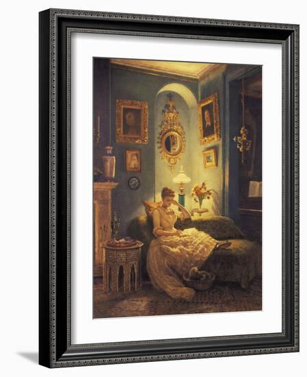 An Evening at Home-Edward John Poynter-Framed Giclee Print