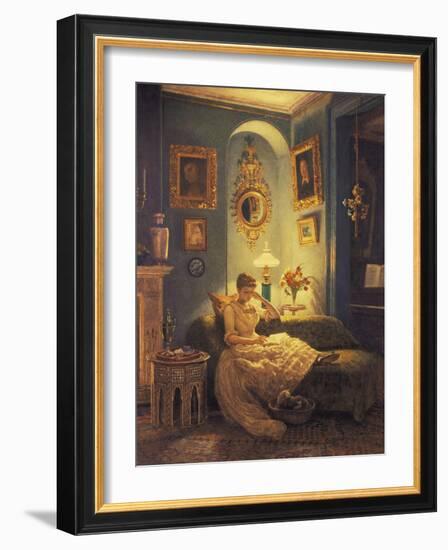 An Evening at Home-Edward John Poynter-Framed Giclee Print