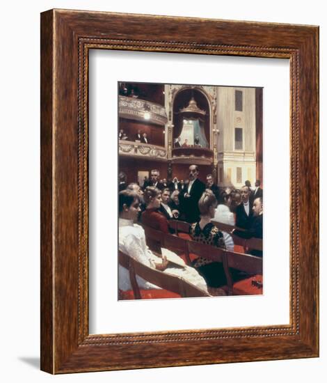 An Evening at the Royal Theatre, Copenhagen-Paul Fischer-Framed Giclee Print