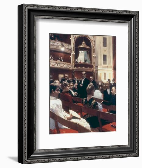 An Evening at the Royal Theatre, Copenhagen-Paul Fischer-Framed Giclee Print