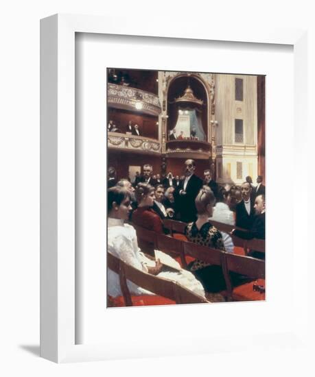 An Evening at the Royal Theatre, Copenhagen-Paul Fischer-Framed Giclee Print