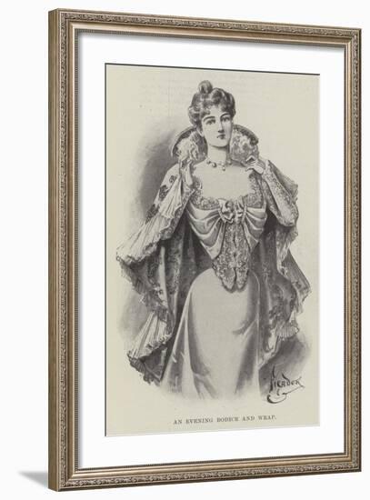 An Evening Bodice and Wrap-null-Framed Giclee Print