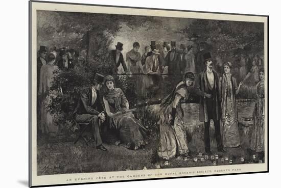 An Evening Fete at the Gardens of the Royal Botanic Society, Regent's Park-Arthur Hopkins-Mounted Giclee Print