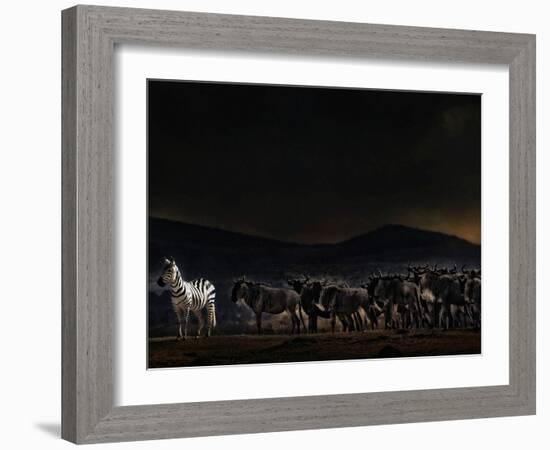 An Evening in Kenya-Piet Flour-Framed Photographic Print