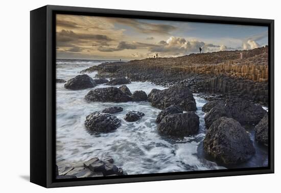 An evening view of the Giant's Causeway, UNESCO World Heritage Site, County Antrim, Ulster, Norther-Nigel Hicks-Framed Premier Image Canvas