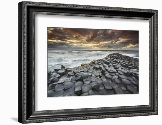 An evening view of the Giant's Causeway, UNESCO World Heritage Site, County Antrim, Ulster, Norther-Nigel Hicks-Framed Photographic Print