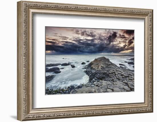 An evening view of the Giant's Causeway, UNESCO World Heritage Site, County Antrim, Ulster, Norther-Nigel Hicks-Framed Photographic Print