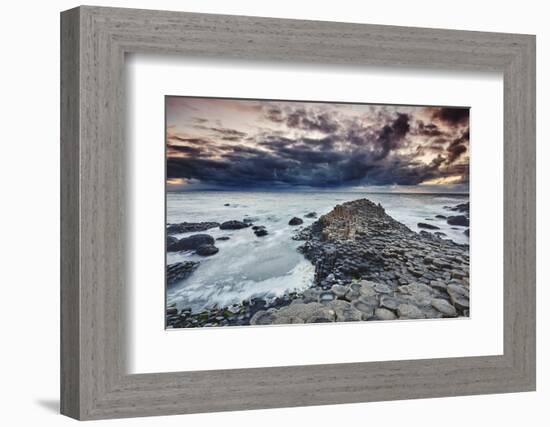 An evening view of the Giant's Causeway, UNESCO World Heritage Site, County Antrim, Ulster, Norther-Nigel Hicks-Framed Photographic Print