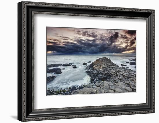 An evening view of the Giant's Causeway, UNESCO World Heritage Site, County Antrim, Ulster, Norther-Nigel Hicks-Framed Photographic Print