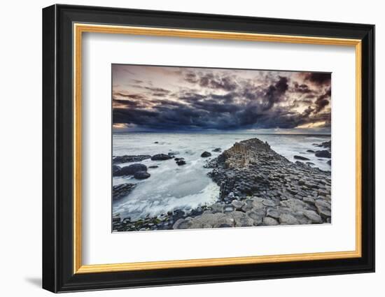 An evening view of the Giant's Causeway, UNESCO World Heritage Site, County Antrim, Ulster, Norther-Nigel Hicks-Framed Photographic Print