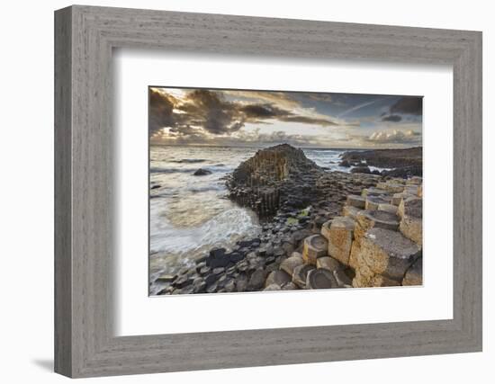 An evening view of the Giant's Causeway, UNESCO World Heritage Site, County Antrim, Ulster, Norther-Nigel Hicks-Framed Photographic Print