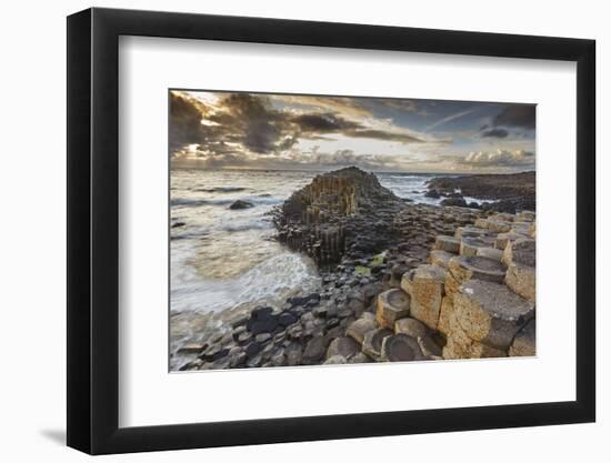 An evening view of the Giant's Causeway, UNESCO World Heritage Site, County Antrim, Ulster, Norther-Nigel Hicks-Framed Photographic Print