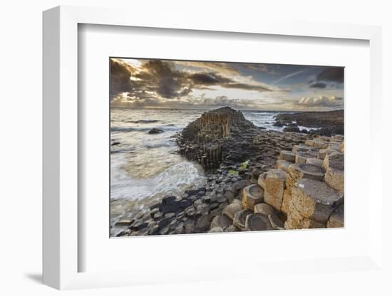 An evening view of the Giant's Causeway, UNESCO World Heritage Site, County Antrim, Ulster, Norther-Nigel Hicks-Framed Photographic Print