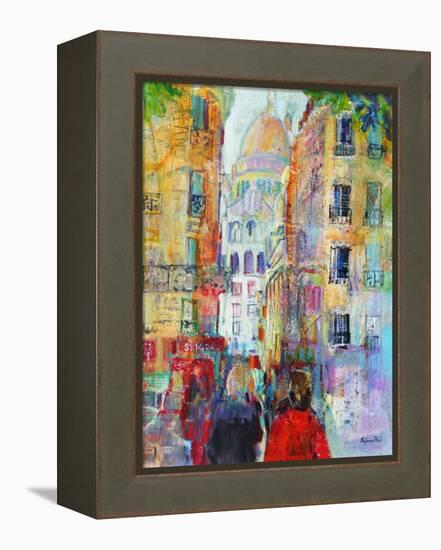 An Evening Walk to Sacre Coeur-Sylvia Paul-Framed Premier Image Canvas