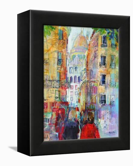 An Evening Walk to Sacre Coeur-Sylvia Paul-Framed Premier Image Canvas