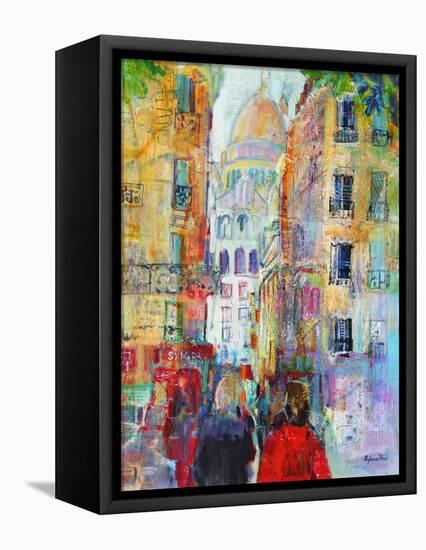 An Evening Walk to Sacre Coeur-Sylvia Paul-Framed Premier Image Canvas