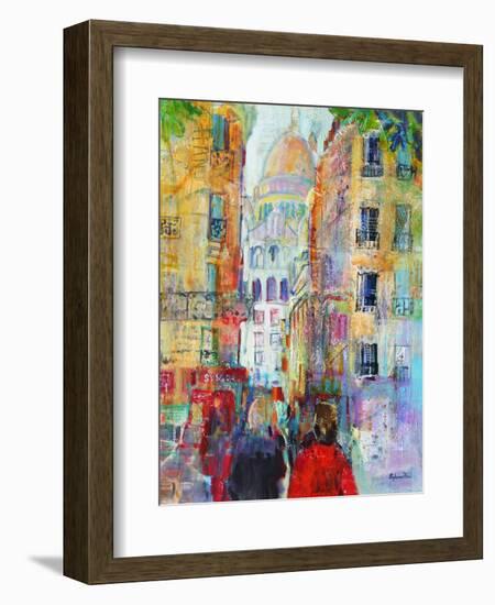 An Evening Walk to Sacre Coeur-Sylvia Paul-Framed Giclee Print