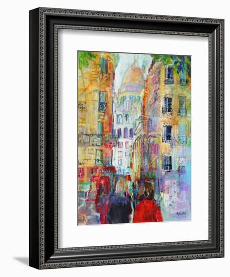 An Evening Walk to Sacre Coeur-Sylvia Paul-Framed Giclee Print