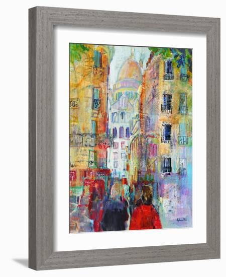 An Evening Walk to Sacre Coeur-Sylvia Paul-Framed Giclee Print