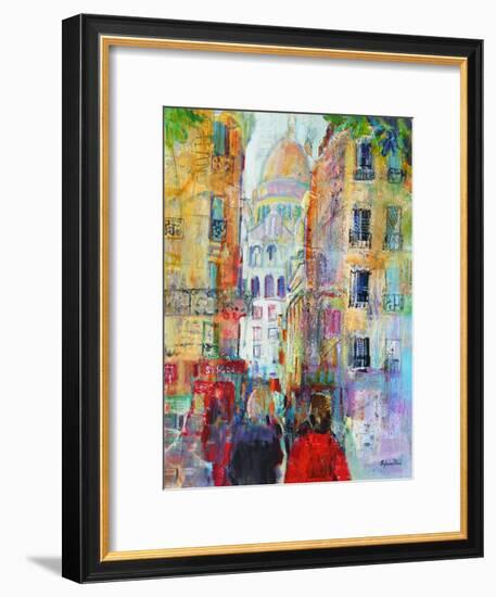 An Evening Walk to Sacre Coeur-Sylvia Paul-Framed Giclee Print