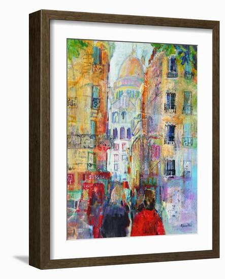 An Evening Walk to Sacre Coeur-Sylvia Paul-Framed Giclee Print